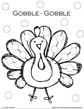 Thanksgiving Dauber Sheets by 123 Learn Curriculum | TPT