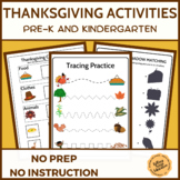 Thanksgiving Day Activities PreK Kindergarten Sub Plans or