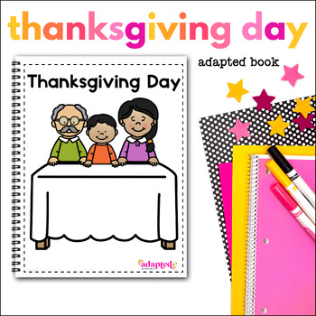 Preview of Thanksgiving Adapted Book for Special Education Adaptive Circle Time Activity