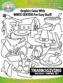 Thanksgiving Day Picture Shapes Clipart {Zip-A-Dee-Doo-Dah