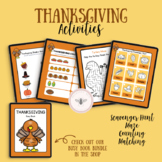 Thanksgiving Day Mini Busy Book (ONLY) Autism & SPED Socia