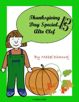 Preview of Thanksgiving Day Special -  Alto Clef Worksheets!