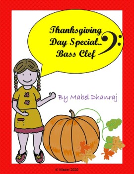 Preview of Thanksgiving Day Special - Bass Clef Worksheets!
