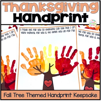 Thanksgiving Day Tree Handprint Gift by PreK Learning Circle | TPT