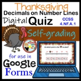Thanksgiving Decimals on a Number Line Google Forms Quiz
