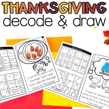 Preview of Thanksgiving Decodable Readers CVCe Words Directed Drawing Books Magic E