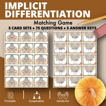 Preview of Thanksgiving: Derivatives Implicit Differentiation Matching Game