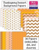 Thanksgiving Dessert Background Papers {Solid, Polka Dot, 