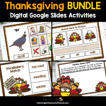 Preview of Thanksgiving Digital Activities For Google Slides™