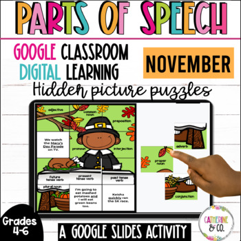 Preview of Thanksgiving Digital Activity | Parts of Speech