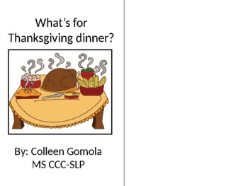 Preview of Thanksgiving Dinner Adaptive Book