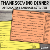 Thanksgiving Dinner Articulation and Language Activities
