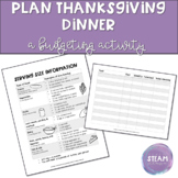 Thanksgiving Dinner Budget Activity