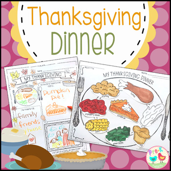 Preview of Thanksgiving Dinner Coloring
