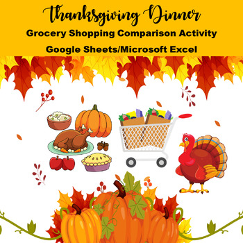 Preview of Thanksgiving Dinner Comparison Shopping Google Sheets Microsoft Excel