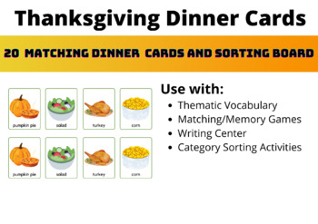 Preview of Food Sorting Activity Mat: Fall and Thanksgiving Activities NO PREP