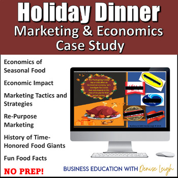 Preview of Thanksgiving Dinner Marketing Class Lesson Activity & Economics Case Study