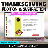 Thanksgiving Dinner Math | Addition and Subtraction Word P