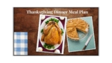 Thanksgiving Dinner Meal Plan