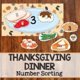 Preschool Thanksgiving Dinner Number Sorting Mats