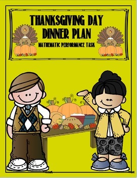 Preview of Thanksgiving Dinner Plan Performance Task