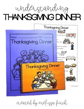 Preview of Thanksgiving Dinner- Social Narrative for Student's with Special Needs