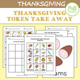 Thanksgiving Dinner Token Take Away Game for ELA or EFL / 