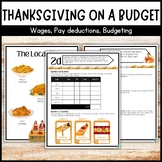 Thanksgiving Dinner on a Budget | High School Math | Octob