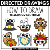 Thanksgiving Directed Drawing / Learn To Draw Activity Sheets
