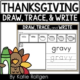 Thanksgiving Directed Drawing Pages for Kindergarten - Dra