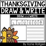 Thanksgiving Directed Drawing Pages for Kindergarten - Dra