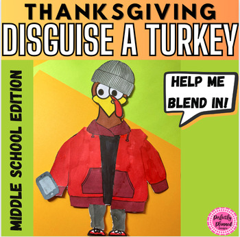 Preview of Thanksgiving Disguise a Turkey | Fun Printable Craft Activity |Middle School SEL