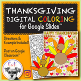 Thanksgiving Distance Learning Digital Coloring Pages for 