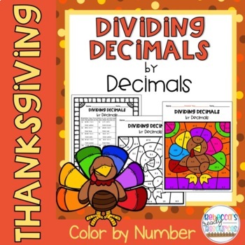 Preview of Thanksgiving Dividing Decimals Color by Number