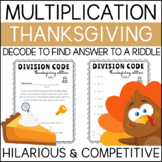 Thanksgiving Division Code Game Math Enrichment Eureka Gra