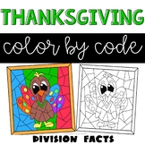 Thanksgiving Division Coloring Worksheets 3rd 4th Grade Ac