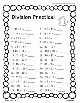 thanksgiving division practice worksheet pack 4 sheets division facts 0 12