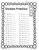 Thanksgiving Division Practice Worksheet Pack - 4 Sheets -