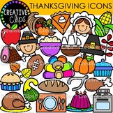 Thanksgiving Doodle Icons {Thanksgiving Clipart}