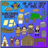 Thanksgiving Doodles Clip Art (Colored PNG files)