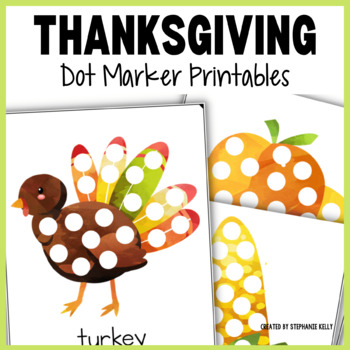 Thanksgiving Dot Marker Pages for Preschool and Kindergarten | Montessori