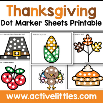 Preview of Thanksgiving Dot Marker Sheets Printable