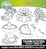 Thanksgiving Dot-To-Dot Clipart {Zip-A-Dee-Doo-Dah Designs}