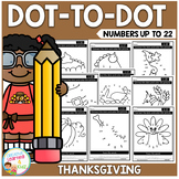 Thanksgiving Dot to Dot Worksheets Counting up to 22 Conne