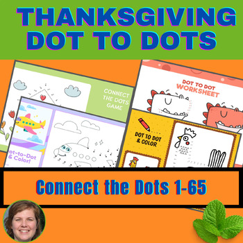 Preview of Thanksgiving Dot to Dots / Connect the Dots 1-65