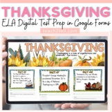 Thanksgiving ELA Activities Grammar Test Prep Digital Goog