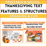 Thanksgiving Text Structures Text Features
