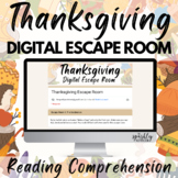 Thanksgiving ELA Digital Escape Room - Common Core Aligned