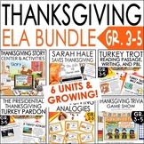 Thanksgiving ELA Enrichment Activities Bundle