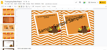 Preview of Thanksgiving ELA Slides Project